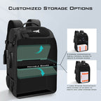 KastKing KarryAll Tackle Backpack with Rod Holders 4 Tackle Boxes