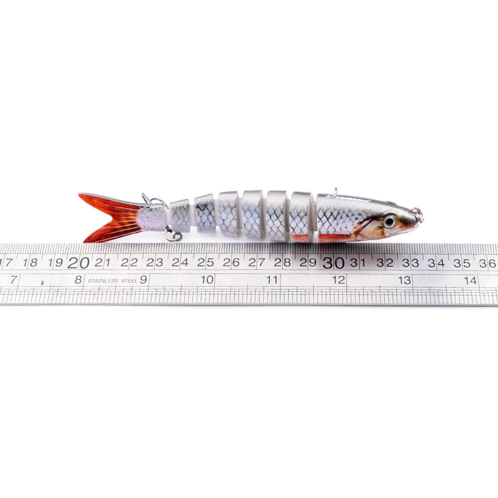Multi Jointed Artificial Pike Fishing Lure Hard Bait Trolling Tool