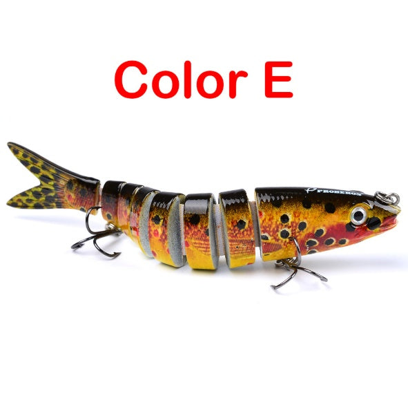 Multi Jointed Artificial Pike Fishing Lure Hard Bait Trolling Tool