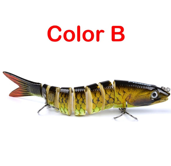 Multi Jointed Artificial Pike Fishing Lure Hard Bait Trolling Tool