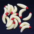 Bionic Dipped Head Mealworm Soft Lure Set, Maggot Worm Fake Baits for Freshwater Game Fish