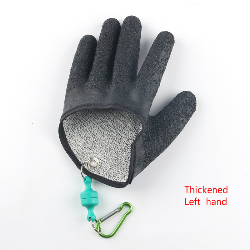 Anti Slip Fishing Gloves Puncture Resistant Latex