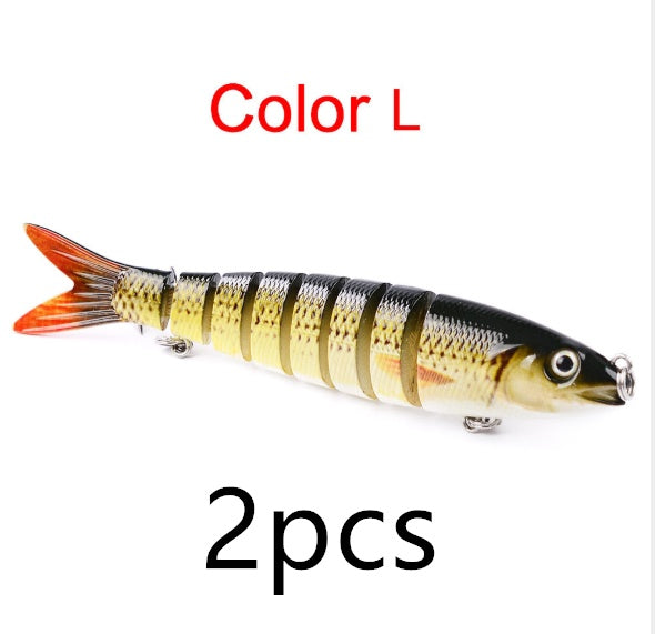 Multi Jointed Artificial Pike Fishing Lure Hard Bait Trolling Tool