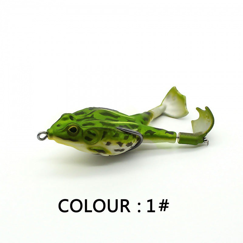 Topwater Fishing Lure Double Propeller Frog Soft