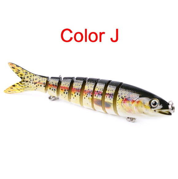 Multi Jointed Artificial Pike Fishing Lure Hard Bait Trolling Tool
