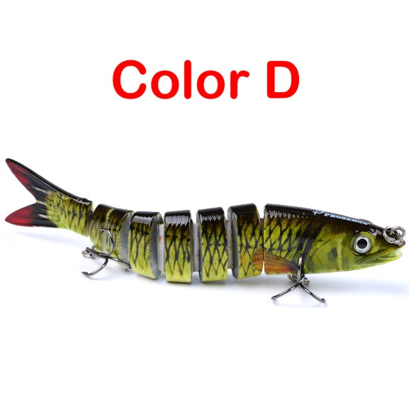 Multi Jointed Artificial Pike Fishing Lure Hard Bait Trolling Tool
