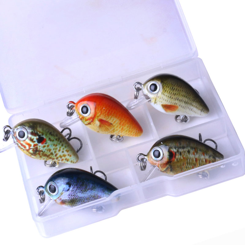 Mini Crankbait Fishing Lures Set Boxed 2.7cm 1.5g Bait