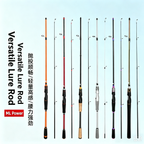 ML Power 2‑Piece Fiberglass Lure Fishing Rod, Spinning & Casting Rod for Bass Freshwater & Inshore Saltwater Fishing