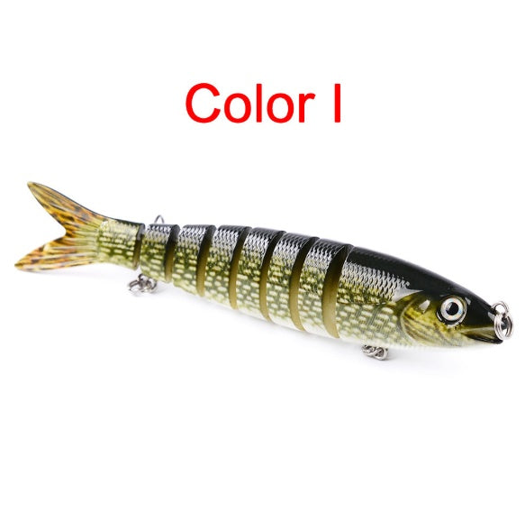Multi Jointed Artificial Pike Fishing Lure Hard Bait Trolling Tool