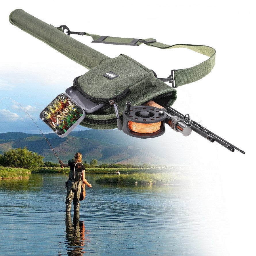 Portable Canvas Fly Fishing Rod & Reel Bag