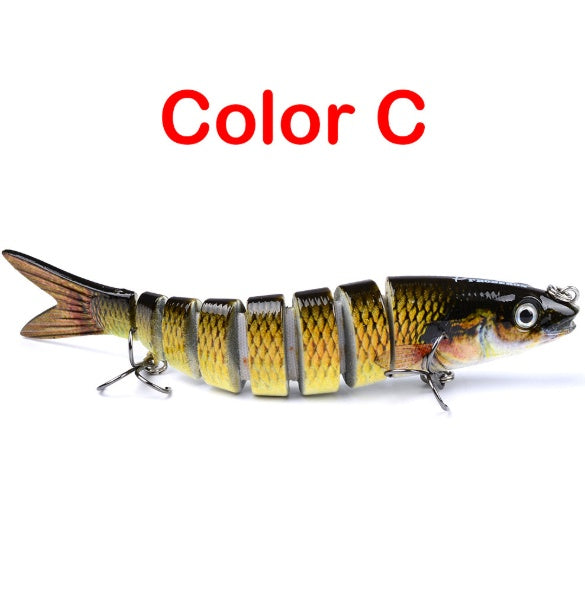 Multi Jointed Artificial Pike Fishing Lure Hard Bait Trolling Tool