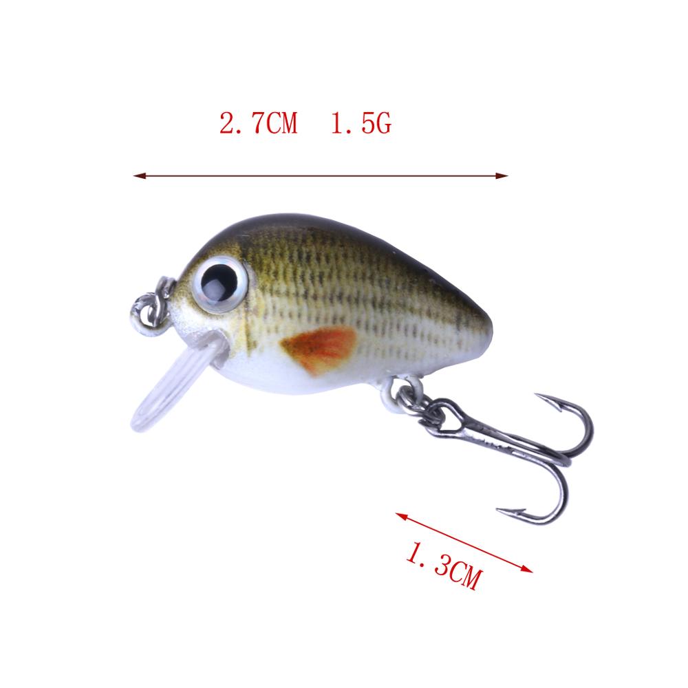 Mini Crankbait Fishing Lures Set Boxed 2.7cm 1.5g Bait