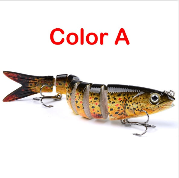 Multi Jointed Artificial Pike Fishing Lure Hard Bait Trolling Tool