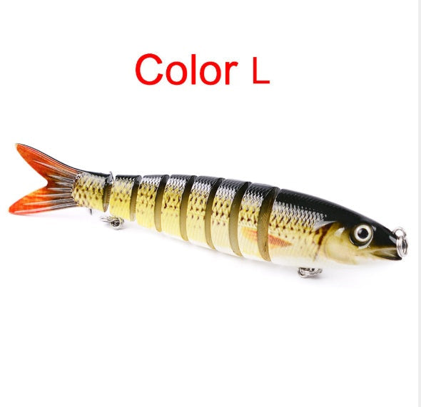 Multi Jointed Artificial Pike Fishing Lure Hard Bait Trolling Tool