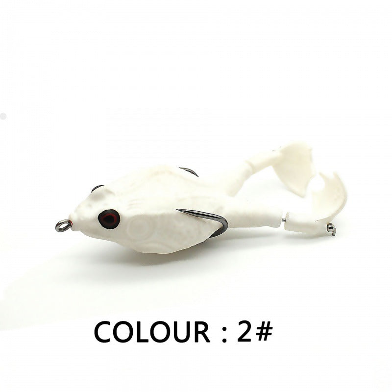 Topwater Fishing Lure Double Propeller Frog Soft