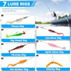 PLUSINNO Fishing Lures, 137Pcs Tackle Box with Tackle Included, Crankbaits, Spoon, Hooks, Weights & Other Accessories, Fishing Bait Lure Gear Kit Gift for Men Bass Freshwater