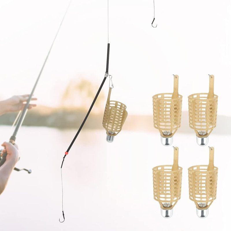 Fishing Lure Cage Bait Trap - Lightweight 4-Piece Feeder for Carp Fishing Tackle | 30g