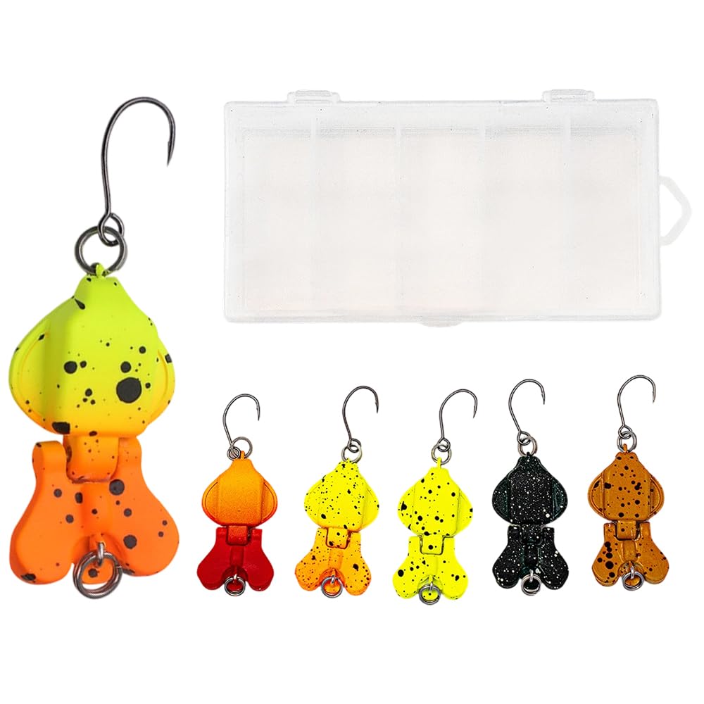 MSIZNX Trout Fishing Lures Kit - 5PCS Micro Finesse Lure Set - Tungsten Weighted Slow Sinking Glide Baits for Bass Panfish Crappie - All Water Column Freshwater Fishing Bait for Lake & River