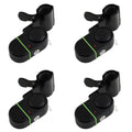 Fishing Bite Alarm Bell 4pcs Set with Sound Alert and Light Indicator, Sensitive Fish Hook Alarm for Fishing Rod Night Fishing Carp Fishing, No Battery Required