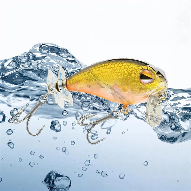Top Water Fishing Lure，Equipped with Metal Bubble Baffle and Tail Propeller.Fishing Bait Suitable for Both Saltwater and Freshwater. (Green)