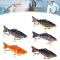 hoehew Robotic Fishing Lure, 3D Swimming Bait for Freshwater & Saltwater, Fishing Gear Attracts Fishing Lures Walleye Trout Bass for Beginners, Amateurs and Professionals (5PCA)
