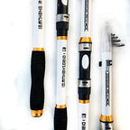 White Spinning Fishing Rod Carbon Fiber Telescopic Fish Rods