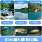 MSIZNX Trout Fishing Lures Kit - 5PCS Micro Finesse Lure Set - Tungsten Weighted Slow Sinking Glide Baits for Bass Panfish Crappie - All Water Column Freshwater Fishing Bait for Lake & River