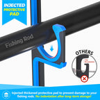 PLUSINNO H5 Horizontal Fishing Rod/Pole Holders for Garage, Wall or Ceiling Mounted Fishing Rod Rack, Aviation Aluminum Fishing Pole Holder Holds up to 20 Rod or Combos Fishing Gear and Gifts for Men