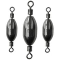 AMYSPORTS Saltwater Fishing Weights Swivel Bullet Sinkers Fishing Weight Brass Fishing Weights Freshwater Bass Sinker Weight with Swivel Rolling 15pcs 1/8oz
