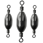 AMYSPORTS Saltwater Fishing Weights Swivel Bullet Sinkers Fishing Weight Brass Fishing Weights Freshwater Bass Sinker Weight with Swivel Rolling 15pcs 1/8oz