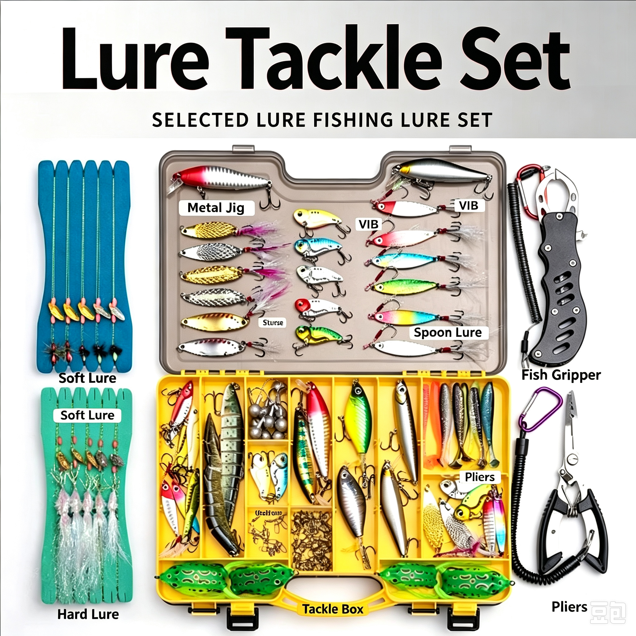 All‑in‑One Freshwater Fishing Lure Kit | Minnow VIB Spinner Spoon Soft Bait Metal Jig for Predator Fish