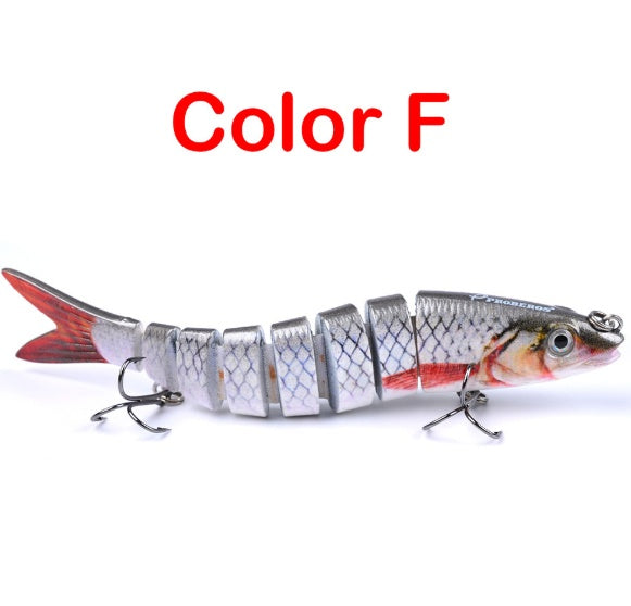 Multi Jointed Artificial Pike Fishing Lure Hard Bait Trolling Tool