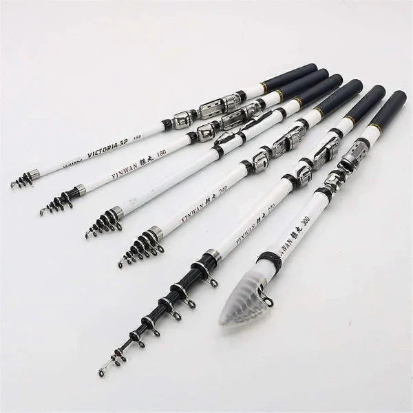 Spinning Rod Rock Fishing Carbon Fiber Mini Telescopic Portable 1.8M