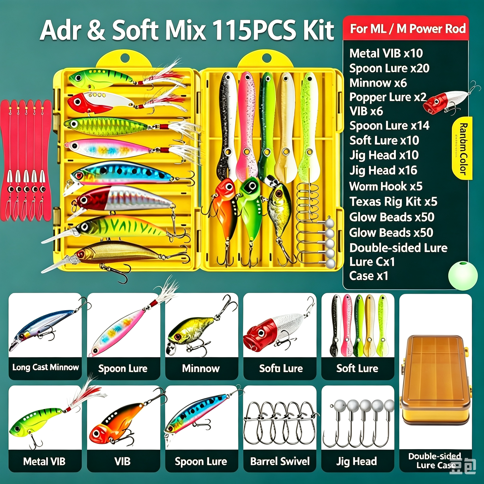 All‑in‑One Freshwater Fishing Lure Kit | Minnow VIB Spinner Spoon Soft Bait Metal Jig for Predator Fish