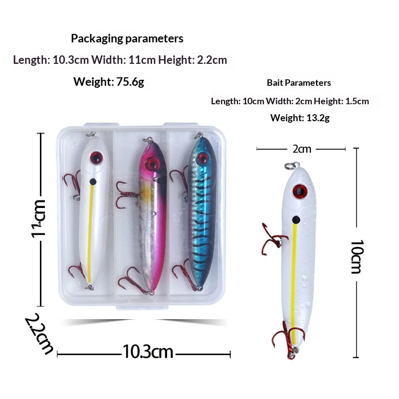 Lifelike Floating Pencil Fishing Lure With Fish Eyes
