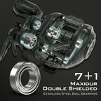 Heavy Duty Fishing Reel High Speed Gear Ratio Aluminum Alloy Saltwater Freshwater Spinning Reel Left Right Hand for Experienced Anglers Big Fish