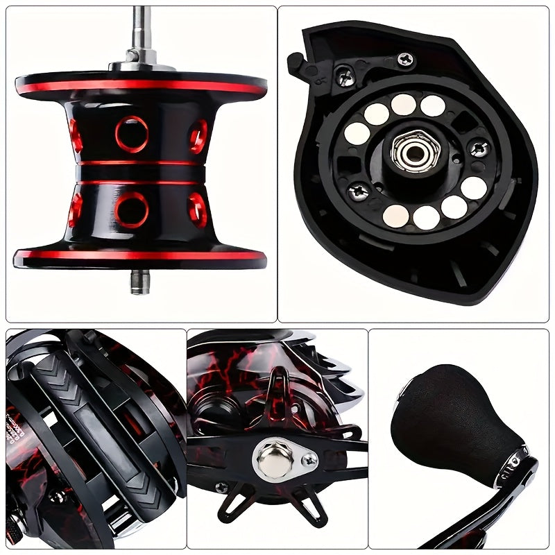 Baitcasting Reel 18+1BB High Speed Dual Braking System – 20LB Max Drag, Stainless Steel, Ergonomic Grip, Left & Right Hand, Saltwater & Freshwater Bass Carp Fishing Reel