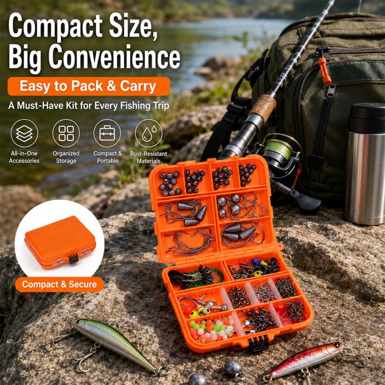 257pcs Lure Hook Accessory Set for Sea Fishing Rock Fishing