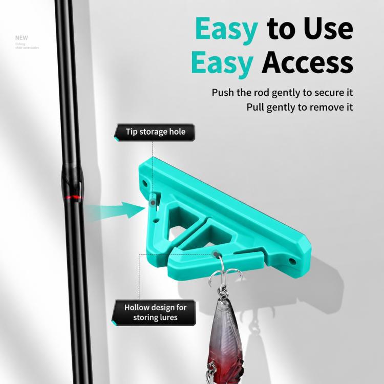 Drill-Free Wall-Mounted Silicone Fishing Rod Display Holder
