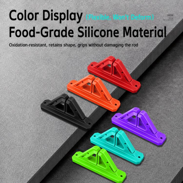 Drill-Free Wall-Mounted Silicone Fishing Rod Display Holder