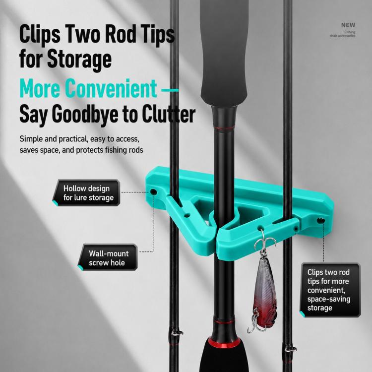 Drill-Free Wall-Mounted Silicone Fishing Rod Display Holder