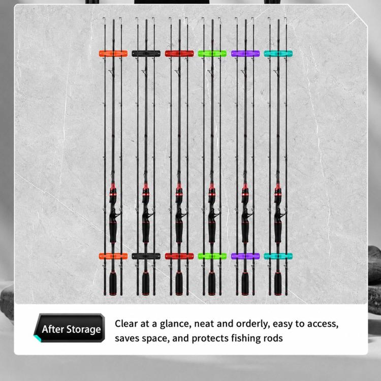 Drill-Free Wall-Mounted Silicone Fishing Rod Display Holder