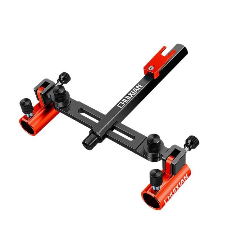 Aluminum Magnesium Alloy Dual Fishing Rod Holder 360 Adjustable Double Bracket for Fishing Box Chair