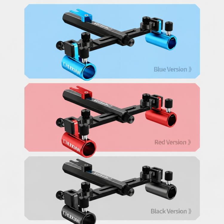 Aluminum Magnesium Alloy Dual Fishing Rod Holder 360 Adjustable Double Bracket for Fishing Box Chair