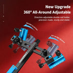 Aluminum Magnesium Alloy Dual Fishing Rod Holder 360 Adjustable Double Bracket for Fishing Box Chair