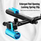 Aluminum Magnesium Alloy Dual Fishing Rod Holder 360 Adjustable Double Bracket for Fishing Box Chair