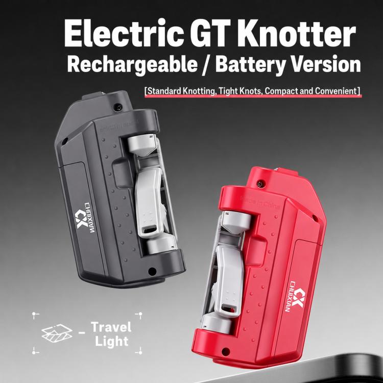 Lure Electric GT Knotter Fishing Line Knotting Tool Portable Leader Line Tying Machine, Dry Battery, Rechargeable