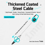 Retractable Reel Carabiner 80cm Steel Wire Anti-Lost Holder for Fishing Scissors Fish Gripper Outdoor Tools