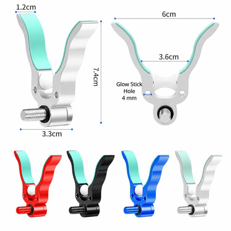 Aluminum Alloy Big Fish U Shape Rod Rest Head Rotatable Roller Fishing Pole Holder