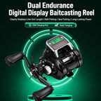 Digital Display Line Counter Baitcasting Reel Magnetic Brake Fishing Reel with Drag Click Alarm, Single-Handle Left Hand, Single-Handle Right Hand, Dual-Handle Left Hand, Dual-Handle Right Hand